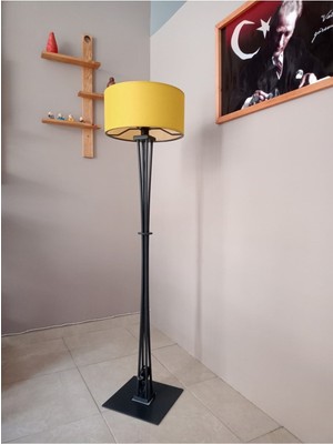 PremiumPort El Yapımı Doğal Ahşap Şık Lambader, Sıcak ve Estetik Aydınlatma