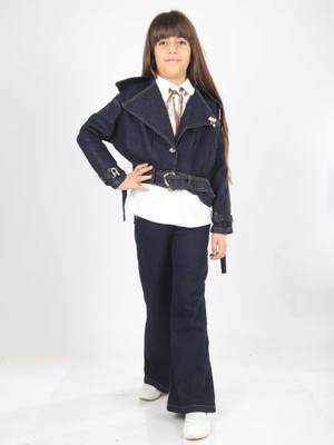 Hamada Tex Kız Çocuk 3lu Alt Üst Takım 7-14 Yaş 3908-4908