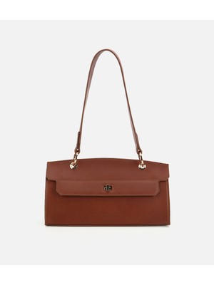 Hotiç Kadın Deri Taba Kilit Detaylı Omuz Çantası