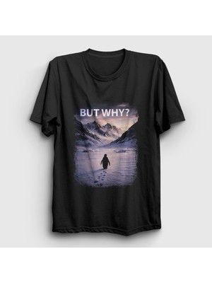 Presmono Unisex Siyah But Why Nihilist Penguin Penguen T-Shirt