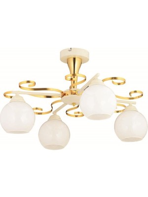 PremiumPort Şık 4’lü Gold Modern Avize, Zarif ve Parlak Tasarım