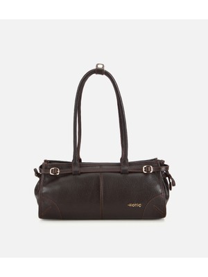 Hotiç 03CAH316670A480 KADIN Deri Kahverengi Bowling Omuz Çantası