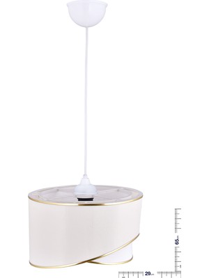 PremiumPort Elips 2 Katlı Kumaş Avize, Modern ve Şık Aydınlatma Seçeneği