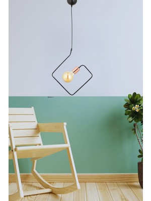 PremiumPort Yıldız Home Karen Tekli Rustik Siyah Avize, Şık ve Modern Tasarım