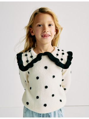 Marks & Spencer Puantiye Desenli Kazak (2-10 Yaş)