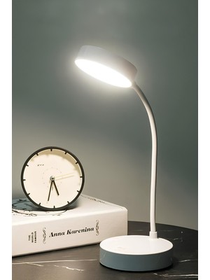 PremiumPort Şarjlı Dokunmatik Masa Lambası, 20 Led, Esnek ve 3 Işık Seçeneği