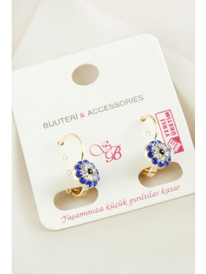 Nacario Nazar Taşlı Klipsi Küpe