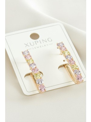 Nacario Xuping Zirkon Taşlı Lüks Çelik Küpe