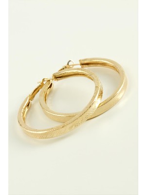 Nacario Kare Noktalı Halka Küpe 5,5 cm