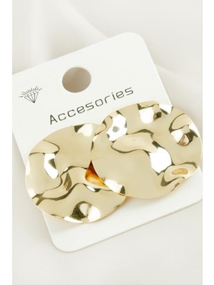 Nacario Yuvarlak Metal Küpe