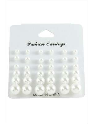 Nacario Kartlı Inci Küpe 36 Adet