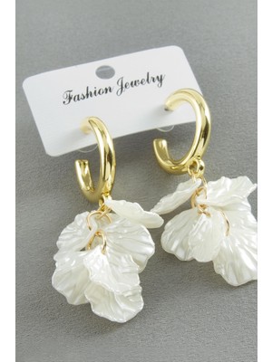 Nacario Yaprak Inci Küpe