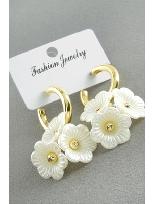 Nacario Çiçek Inci Küpe