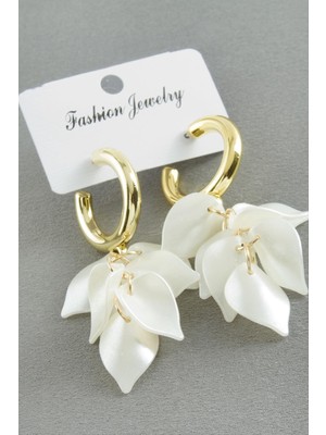 Nacario Yaprak Inci Küpe