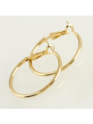 Nacario Boru Halka Çelik Küpe 4 cm