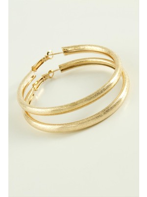 Nacario Simli Boru Halka Küpe 5,5 cm