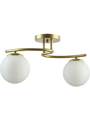 PremiumPort Modern Kapalı Glop Camlı Luna Model Plafonyer Avize, Şık ve Zarif Tasarım