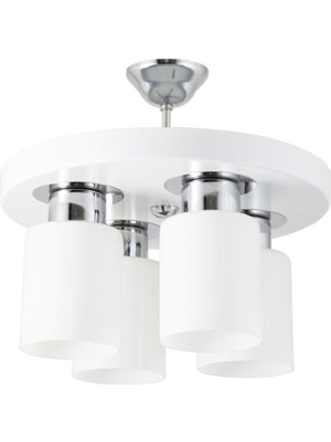 PremiumPort Modern Spor Model Yuvarlak Beyaz Tepsi Avize, Şık ve Zarif Tasarım