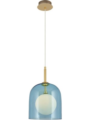 PremiumPort Modern Mavi Cam Sarkıt Aydınlatma, Şık ve Zarif Tasarım