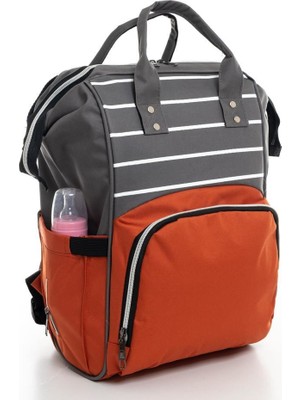 Euro Concepts Anne Bebek Bakım Çantası Çizgili Turuncu