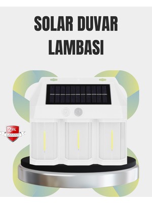 E-Woman Pır Sensörlü Solar Lamba – Otomatik Şarj ve Gece Aydınlatma - Lisinya