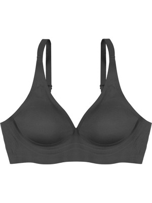 Koza İç Giyim Kadın Balensiz Lazer Dikişsiz Pedli Sütyen Siyah Regular Kalıp Konforlu Tasarım