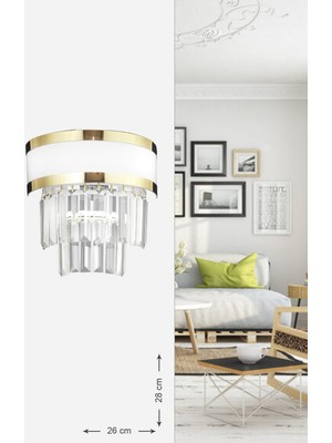 PremiumPort Şeritli Kristal Taşlı Lüks Aplik, Şıklığıyla Işıldayan Tasarım