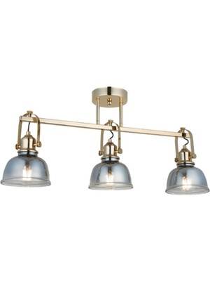 PremiumPort Modern 3'lü Altın Plafonyer, Şık ve Çekici Aydınlatma Parçası