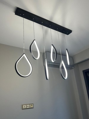 PremiumPort Şık 3 Renk LED Sarkıt Avize Tiflis 65 Cm, Modern ve Zarif Tasarım