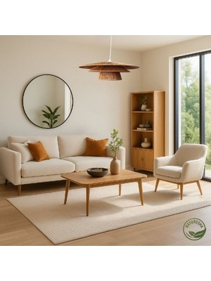 PremiumPort El Yapımı Bohem Hasır Avize, Oturma ve Yatak Odası Için Şık Aydınlatma