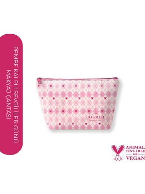 Cosmed Pembe Kalpli Sevgililer Günü Makyaj Çantası