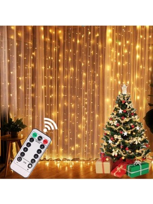 PremiumPort 8 Fonksiyonlu 300 Ledli Uzaktan Kumandalı Gün Işığı ve Dekorasyon Aksesuarı