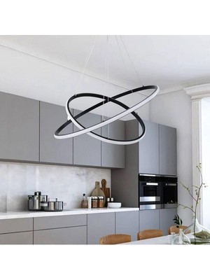 PremiumPort Modern LED Sarkıt Avize, 3 Renk Seçenekli, 60 cm Uzunluk, Şık ve Şık Tasarım