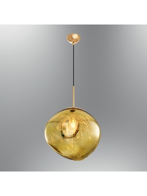 PremiumPort Şık ve Büyük Sarı Sarkıt Avize, Modern Tasarım ile Yaşam Alanlarınıza Işıltı Katın