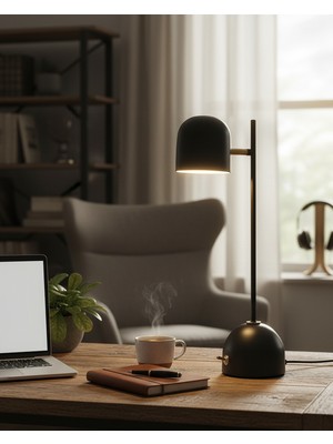 PremiumPort Modern Siyah Çalışma Masası Lambası, Şık ve Dayanıklı Tasarım