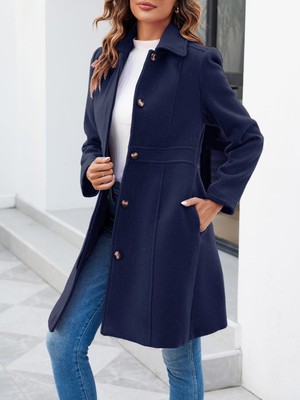 Barbora Dikiş Detaylı Tasarım Kaşe Kaban