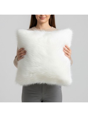 Ratemo Mobilya Elite Peluş Dekoratif Kırlent Kılıfı – 45X45 cm - Peluş Kırlent Kılıfı