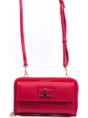 Silver & Polo Kırmızı - Kırmızı SP921 Kadın Askılı Cüzdanlı Telefon Çantası