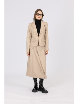 By Özlem Yazan Kendall Kruvaze Yaka Ceket & Kalem Etek Ikili Kadın Takım