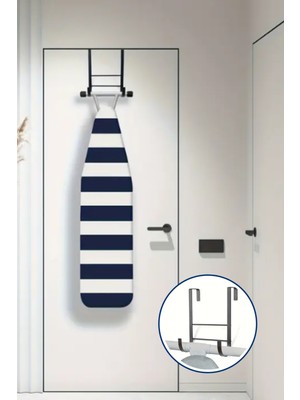 Feyza Design Pratik Kapı Arkası Ütü Masası Askısı, Siyah, Düzenleyici ve Kullanışlı