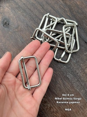 Nga's 20 Adet Kaliteli Kararmaz Çanta Askısı Boy Ayarlama Sürgüsü Tokası (4 Cm)