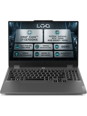 Lenovo Loq Intel Core I7-13700HX 28GB 2tb SSD 8 GB RTX5050 144Hz 15.6" Fhd Windows 11 Pro Gaming Laptop 83JE00WGTR 023