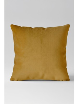 Elart Palio Kırlent Kılıfı Kadife Dekoratif (43x43 Cm) Sarı
