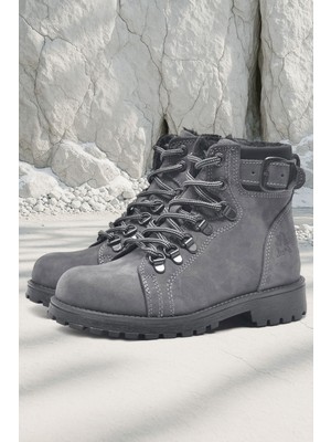 Rakerplus Griffon Hakiki Deri Fermuarlı Kışlık Unisex Çocuk Bot