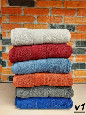 Özdilek Svv Border -6 Lı- Kalın & Yumuşak El Yüz Havlusu (40X76) - V1