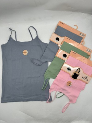 Kota 6420 Asorti Ip Askı Kaşkorse Bayan Atlet