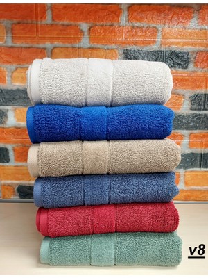 Özdilek Svv Border -6 Lı- Kalın & Yumuşak El Yüz Havlusu (40X76) - V8