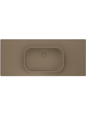 Real Stone Pure Etajerli 70X50 Cappucino Granit Banyo Lavabosu