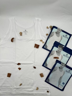 Kota 1030 Erkek Penye Atlet Beyaz