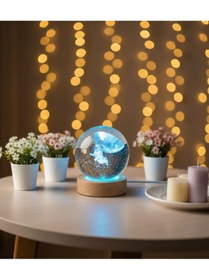 Renk Değiştiren Astronot Tasarımlı Cam Küre